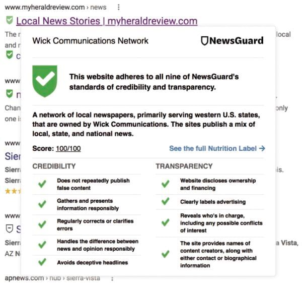 Wick community journalists earn perfect score as trusted news sites